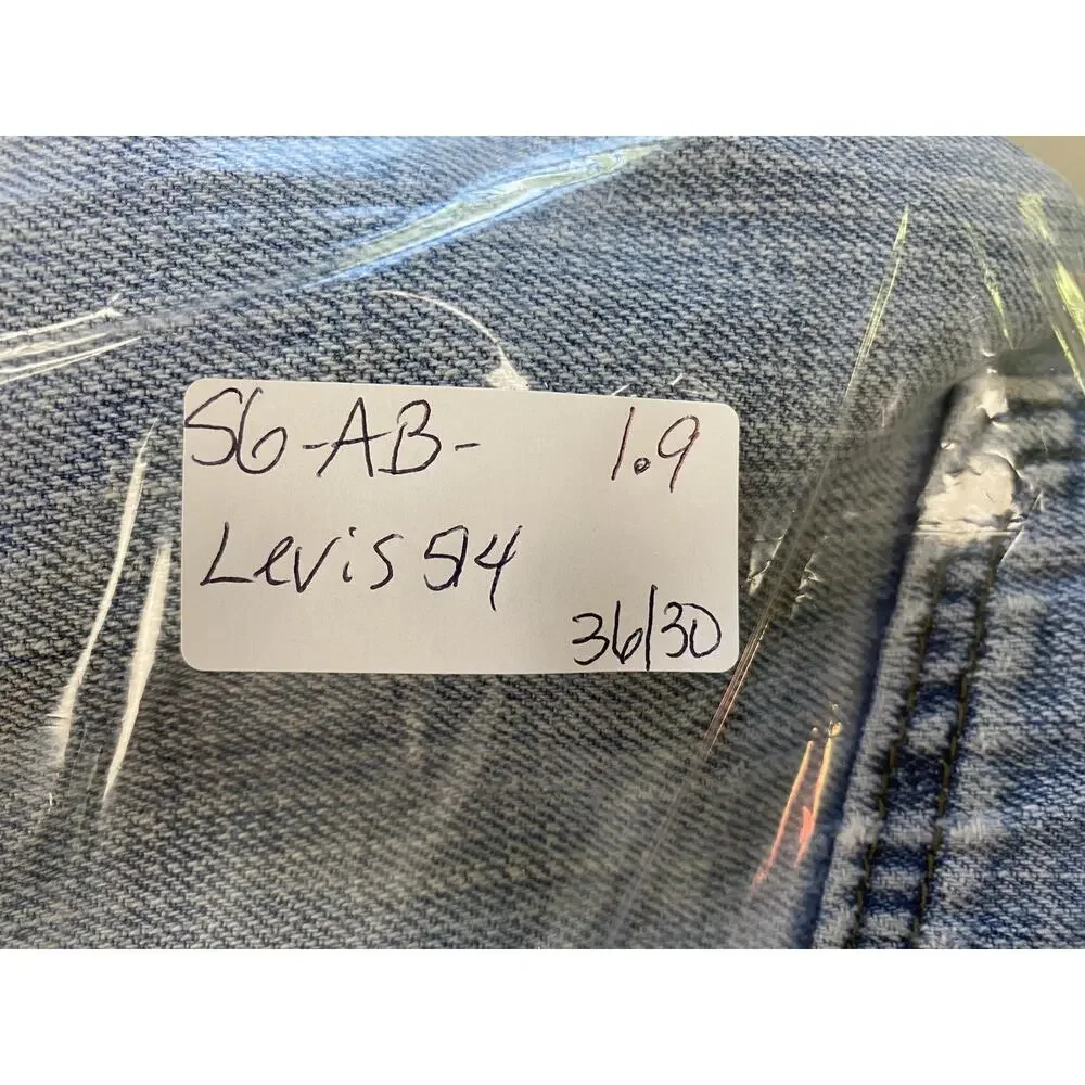 Levis 514 Jeans Mens 36x30 Light Wash Blue‎ Slim Straight Leg Denim Casual Y2K